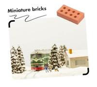 YOSADIER 200Pcs Miniature Bricks Dollhouse Simulation Bricks for DIY Miniature Building Projects Sturdy Pottery Clay Material for Creative Model Landscapes and Decor