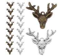 YOSADIER 20Pcs Antique Deer Shape Charms Alloy Pendants for DIY Jewelry Making Unique Crafting Accessories for Necklaces and Bracelets