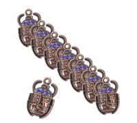 YOSADIER 20pcs Classic Egyptian Craft Jewelry Scarab Pendant Beetle Charm Necklace Diy Accessories