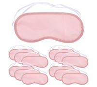 YOSADIER 20pcs Polyester Eye Masks Sleep Aid Blocks Light Pink Disposable Eye Shades for Travel and Bed