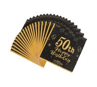 YOSADIER 20pcs Printed Birthday Napkins Reusable Paper Cocktail Napkins for Party Supplies Elegant Design for Birthday Celebrations Convenient and Practical Dining