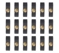 YOSADIER 24 Pcs Faux Leather Cable Organizer Clips with Buckle PU Leather Cord Management for Earphones and Data Cables Compact Design for Desktop Tidy and Wire Protection