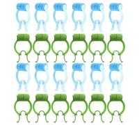 YOSADIER 24pcs Nose Stop Clips for Epistaxis Care and Lung Breathing Training, Blue and Green Nosebleed Stopper Clips with Nose Fixing Function for Home First Aid