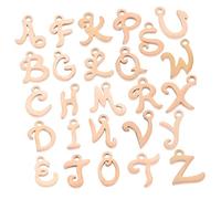 YOSADIER 26Pcs Alphabet Letter Charms Durable Rose Gold Pendants for Jewelry Making for DIY Crafts Initials for Necklaces Bracelets and More