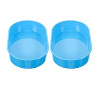 YOSADIER 2pcs Blue Medical Pill Counting Tray Small Plastic Medication Dispenser Tray Daily Tablet Organizer for Hospital Cart Use