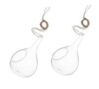 YOSADIER 2pcs Conical Hydroponic Glass Vases Hanging Succulent Pots for Indoor Home Decor Micro Landscape Plant Holders