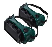 YOSADIER 2pcs Darkening Welding Goggles Dual-flip Design Adjustable Plastic Safety Glasses Protective Eye Mask for Welders Industrial Settings