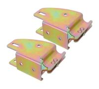 YOSADIER 2pcs E-Track Socket Fitting Wood Beam Holder Alloy Golden Easy Install Bracket for Interior Spaces and Logistics Hardware Fittings