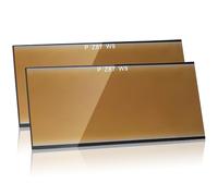 YOSADIER 2pcs Glass Welding Lens Replacement with Comprehensive Shield and Polished Edges Golden Colour Suitable for Welding Helmet Mask Protection