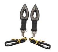 YOSADIER 2Pcs LED Motorcycle Turn Signal Lights Black Shell Lens Stable Performance Easy Installation Replacement Indicators for Motorbikes