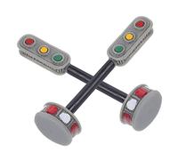 YOSADIER 2pcs Miniature Traffic Light Model for Educational Stop Light Playset for Dollhouses Table Simulations Safe Material Bright Colors