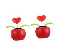 YOSADIER 2pcs Solar Dancing Car Toy Cute Auto Swinging Ornament for Office Desk and Car Decoration Vibrant Material No Batteries Needed Fun All Ages