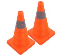 YOSADIER 2pcs Traffic Cones High Visibility Reusable Plastic Collapsible Safety Cones for Construction and Carried on The Go