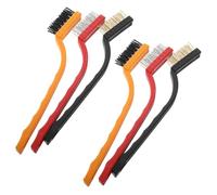 YOSADIER 2set Wire Brush Set with Nylon Brass and Stainless Steel Bristles for Deep Cleaning Rv Kitchens Compact Design for Easy Storage Curved Handle for Comfortable Grip