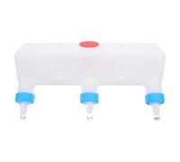 YOSADIER 3l Plastic Lamb and Goat Milk Feeder with 3 Pacifiers, White Livestock Nursing Feeder Designed for Storing Liquids and Reducing Manual Labour on Farms