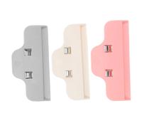 YOSADIER 3pcs Diamond Drawing Holder Clips Large Edge File Clips Plastic Dustproof Fixing Tools for DIY Crafts Cross-Stitch Embroidery Accessories Pink Grey Beige