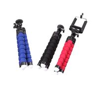 YOSADIER 3pcs Flexible Sponge Octopus Tripod Set Lightweight Mobile Phone Tripod Stand Phone Holder for Selfie Travel, Desktop and Vlog Use, Black Red Blue