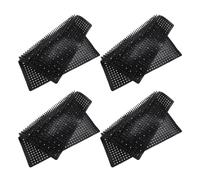 YOSADIER 4 Pcs Chicken Nesting Pads Black Plastic Coop Bedding Mats Washable Reusable Nest Box Liners for Egg Laying Hen Nesting Box Accessories