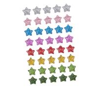 YOSADIER 40pcs Resin Glitter Star Appliques DIY Craft Beads for Phone Case Decoration Scrapbook Embellishments Hair Clips and Creative Projects