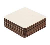 YOSADIER 40pcs Unfinished Wood Square Cutouts to Paint with Smooth Surface and Easy to Carve Natural Wood Blocks for DIY Crafts and Engraving Projects, Rustic Charm and Natural Aesthetic