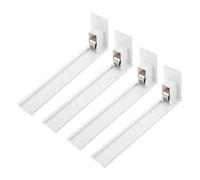 YOSADIER 4pcs Spring Loaded Shelf Pusher System for Retail Shops and Fridges, Automatic Product Facing and Reliable Stock Advancement, White Pvc Material, 7.87x2.87x1.57in Size Drink