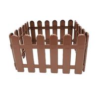 YOSADIER 4pcs White Plastic Garden Picket Fence 50x20cm Round Top Decorative Lawn Edging Plant Borders Indoor Outdoor Yard Patio Fence for Flowerbed and Garden