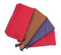 YOSADIER 4pcs Zipper Canvas Pen Pouch for Travel 25cm X 13cm X 5cm