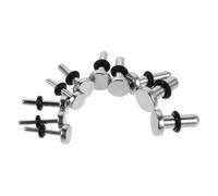 YOSADIER 5 Pairs Stainless Steel Ear Taper Plugs for Stretching, 316 Surgical Steel, Safe for Sensitive Skin, Tarnish Resistant, Mirror Finish, Bulb Top Design, for Body Piercing