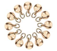 YOSADIER 50Pcs DIY Bell Pendant Gold Plated for Necklace Bracelet Earrings Jewelry Making Supplies Lightweight Accessories for Crafting Keychains Sweater Chains