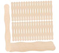 YOSADIER 50PCS Natural Wooden Popsicle Sticks for DIY Crafts Wedding Programs Paint Mixing Cake Supplies Reusable Smooth Ice Craft Stirrers for Art Projects