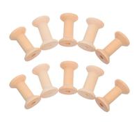 YOSADIER 50pcs Vintage Wooden Thread Spools 47x30mm Natural Wood Cotton Reels for DIY Crafts Sewing Ribbon Organizer Macrame Cord Bobbins