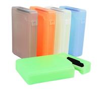 YOSADIER 5pcs 2.5-inch Hard Drive Protective Boxes Shockproof Storage Cases for Portable Hdds with Sturdy Hard Disk Organizer in White, Green, Blue, Orange, and Gray for Data Protection