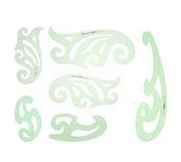 YOSADIER 6PCS Multipurpose Drawing Rulers with Geometric Templates for Architecture Art Design Measuring and Painting Assorted Curve Stencil Tools for Engineering Drafting and Building