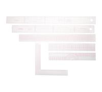 YOSADIER 6pcs Sewing Ruler Professional Clothing Square Rulers for Tailoring Pattern Making Smooth Surface Practical Design for Home Office School Use