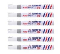 YOSADIER 6pcs Waterproof Paint Pens for Tombstone and Stone Repair, Silver Plastic Markers with Effortless Application, Quick-dry Ink for Crafting on The Go Restoration
