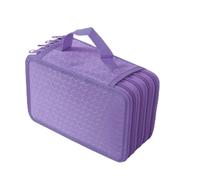 YOSADIER 72-Slot Multi-Compartment Pencil Case for Students and Artists, 4-Layer Purple Zippered Pencil Pouch Organizer Suitable for School, Office, and Travel Storage
