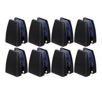 YOSADIER 8pcs Black Abs Glass Clamps for Office Desk Partition Dividers with Fine Smooth Surface, Rust-Resistant Clips for Creating Private Workstations and Screen Support in Classroom
