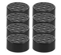YOSADIER 8pcs Round Compact Cigar Humidifier for Humidor, Black Mini Humidity Control Device Made of Abs and Flower Mud, for Commercial and Home Setups to Maintain Cigar Humidity