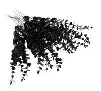YOSADIER Artificial Eucalyptus Leaves Vivid Real Touch 20pcs Faux Eucalyptus Stems with Black Plastic Silk Flower Material and Suitable for Shop Decoration and Table Setting, for Those Who