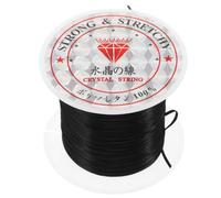 YOSADIER Black Nylon Elastic Thread Cord 0.8mm for Jewelry Making and Hair Extensions, 10m Crystal Stretchy String for Seamless Hair Extensions and Crafting at Parties