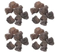 YOSADIER Black Volcanic Rock for Bird Bath and Fish Tank, Decorative Stone, Water Filtration, 1.1kg for Garden Outdoor Use