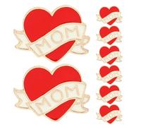 YOSADIER Brooch Pin Versatile Decoration, Stylish Heartfelt Design 8pcs Red Heart Alloy Lapel Pin like Mother's Day and Valentine's Day for Women for Jackets and Special Occasions