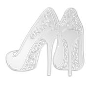 YOSADIER Carbon Steel Cutting Dies High Heel Design for Paper Card Craft and Scrapbook, Simple Design with Delicate, Vivid Style, Not Easy to Crack, Silver 70x80mm DIY Craft Cutting Die