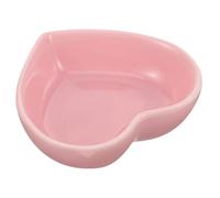 YOSADIER Ceramic Heart Shaped Hamster Water Bowl for Small Animals Squirrels and Rabbits Wear Resistant Pink Food Dish