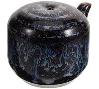 YOSADIER Ceramic Ink Dropper Water Pot Porcelain Painting Accessory for Chinese Calligraphy and Brush Painting, Kiln-Glazed Blue Multi-Shape Ink Well Suitable for Art Studio and Office Use