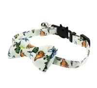 YOSADIER Colorful Nylon Kitten Collar with Bell and Separable Bowtie Decorative Pet Bowtie Collar for Cats and Kittens Suitable for Birthday Party or Holiday