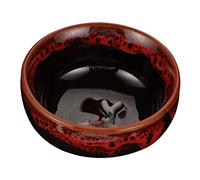 YOSADIER Creative Ceramic Ink Dish Round Calligraphy Ink Plate for Painting and Writing Compact Porcelain Container with Artistic Fish Design Chinese Culture Enthusiasts