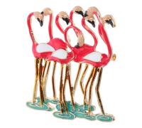 YOSADIER Creative Flamingos Shaped Fashion Brooch Pin Breastpin Brooch Alloy Material Clothes Accessory Adorable Pink for Ladies Suitable for Parties and Proms