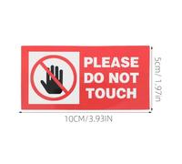 YOSADIER Do Not Touch Vinyl Decals 10Pcs Self Adhesive Warning Stickers with Attention Grabbing Design for Factory Door and School Safety