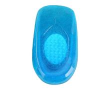 YOSADIER Elastic Dark Blue Gel Heel Relief Pads Shock-Absorbing Half Insoles for Men and Women Size 36-40 Small Heel Cushions for Foot Comfort